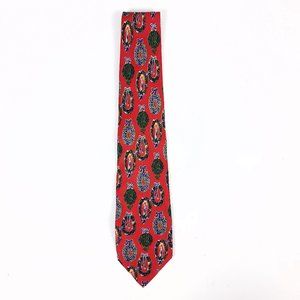 Robert Talbott Christmas Holiday Wreath Pattern Silk Tie